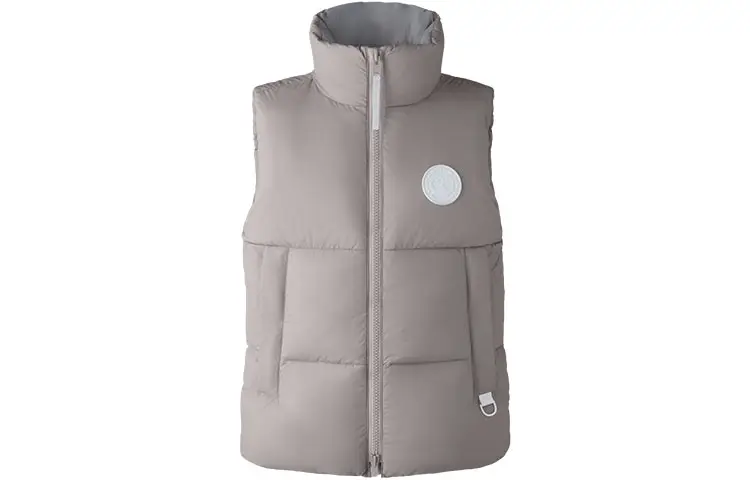 Canada Goose PASTELS Down Vests Women's Moonstone Gray Stand Collar Moderate