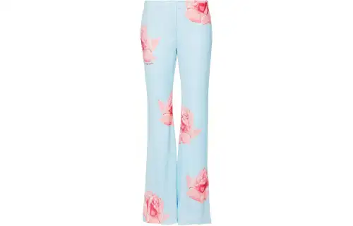 Kenzo rose-print flared trousers