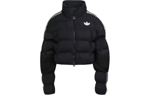 Adidas Originals Cropped Coat Japan Version Women's Black