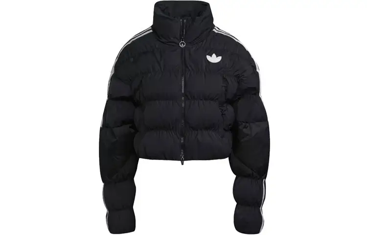 Adidas Originals Cropped Coat Japan Version Women's Black