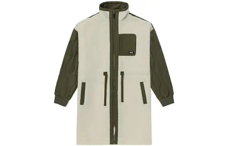 Vans Velvet Jackets Women's White Stand Collar Moderate