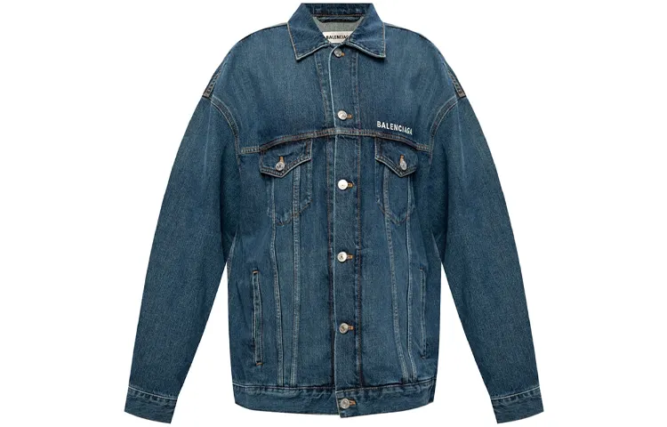 Balenciaga Logo Denim Jacket 'Daddy Wash'