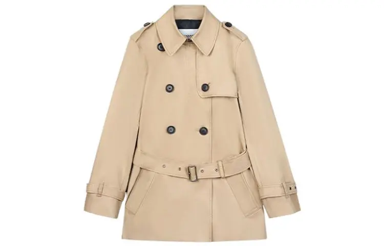 COACH FW22 Cropped Coat Women's Light Khaki