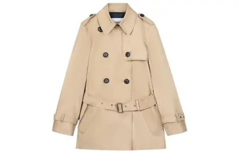 COACH FW22 Cropped Coat Women's Light Khaki
