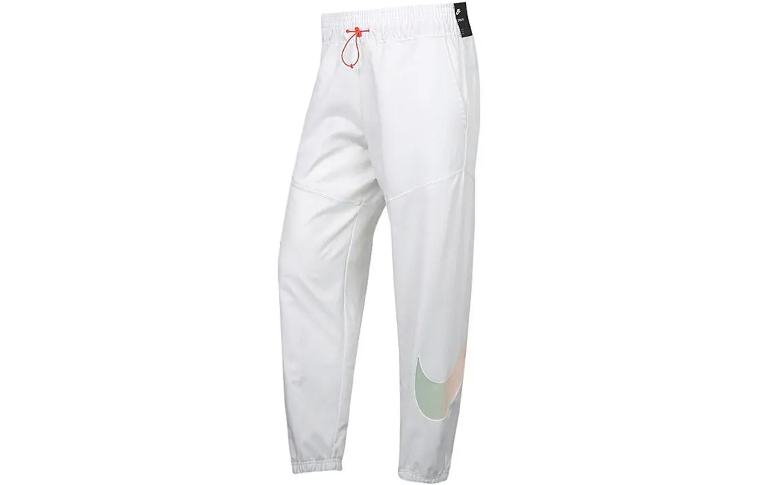 Nike Knitted Sweatpants Women's White Moderate Cuffed Pants