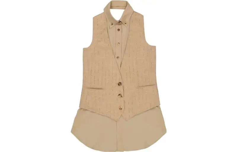 Burberry Vests Women's Camel V Neck Moderate Other