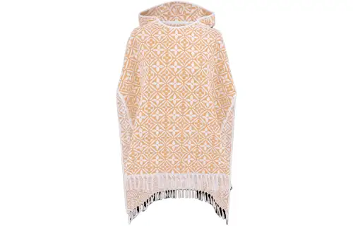 LOUIS VUITTON FW23 Monogram Flower Tile Beach Cape Cloak Women's Light Umber