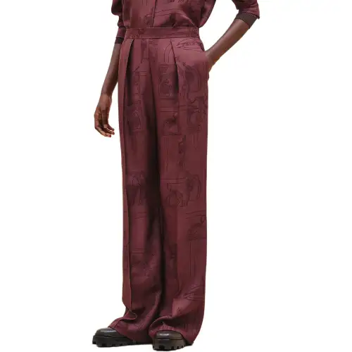 HERMES FW24 Casual Pants Women's Carmine