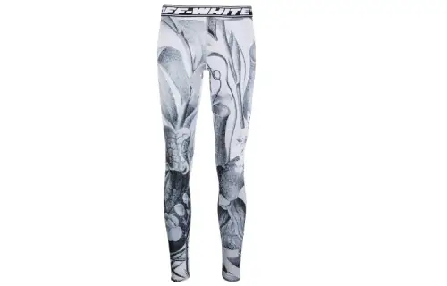 OFF-WHITE floral-print leggings