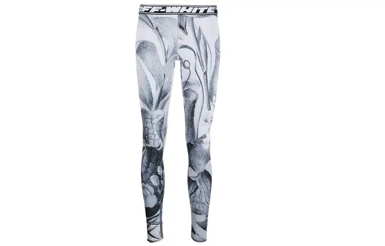 OFF-WHITE floral-print leggings