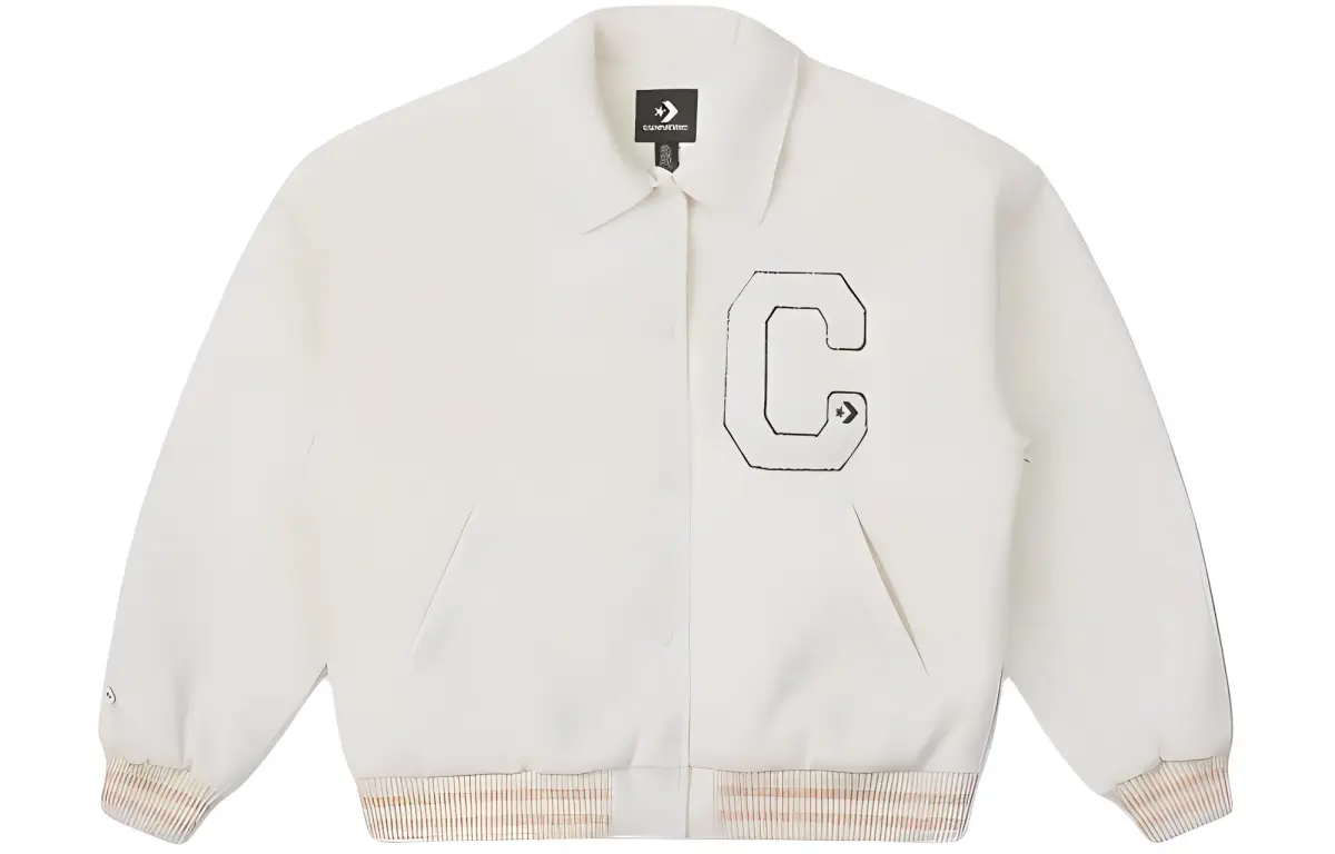 Converse Baseball Jacket Women's Milk White