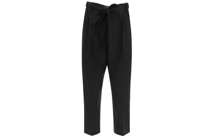 PRADA Casual Pants Women's Black Moderate Straight Fit Pants