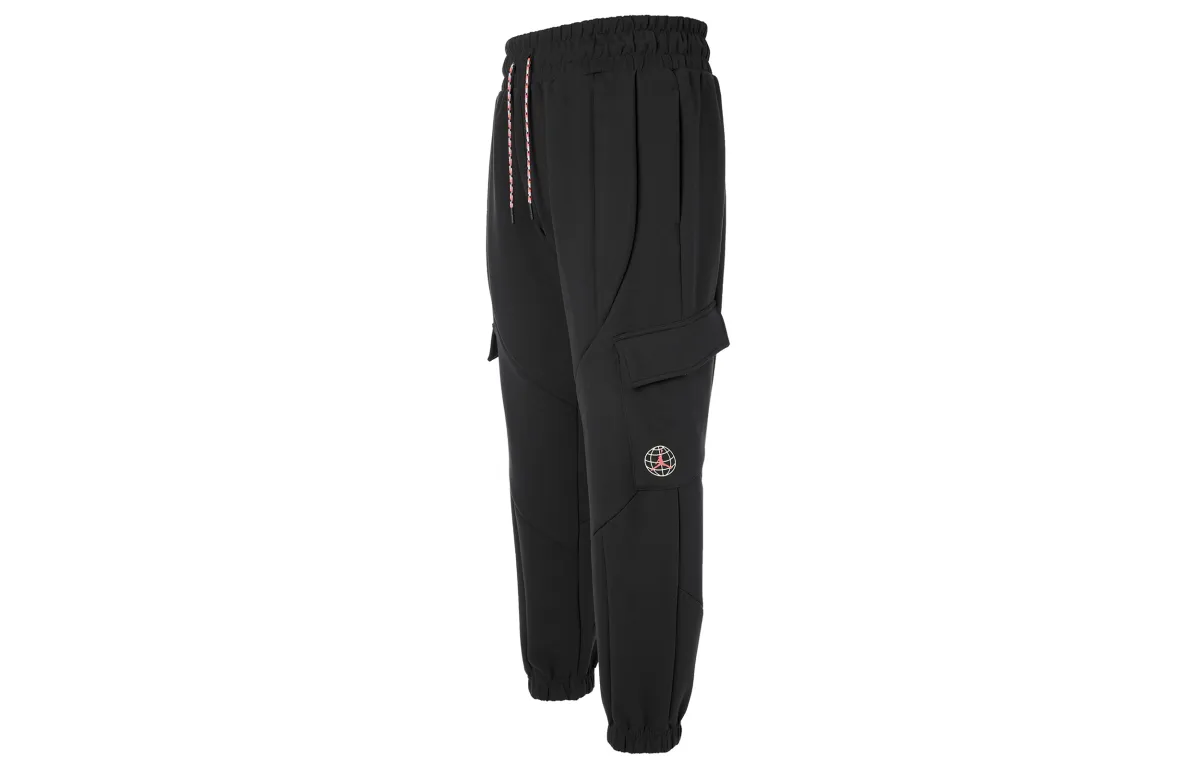 Jordan Winter Utility Knitted Sweatpants Women's Black Moderate Cuffed Pants