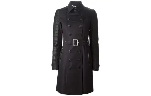 Burberry Trench Coats Women's Black Lapel Moderate Other