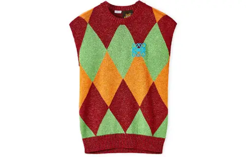 LOEWE Vests Women's Red Crew Neck Moderate Other