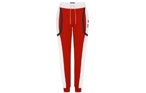 LOUIS VUITTON Knitted Sweatpants Women's Red