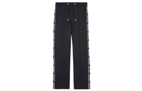 KENZO Knitted Sweatpants Women's Black Moderate Straight Fit Pants