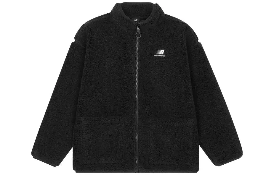 New Balance Velvet Jackets Women's Black Stand Collar Moderate