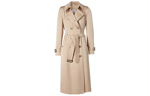 Burberry Trench Coats Women's Beige Lapel Moderate