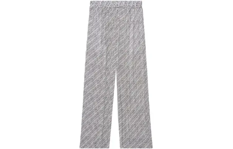 Balenciaga Casual Pants Women's Black Moderate Wide Leg Pants