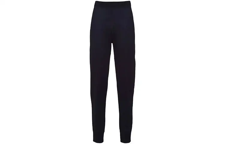 PRADA Knitted Sweatpants Women's Dark Blue Moderate Straight Fit Pants