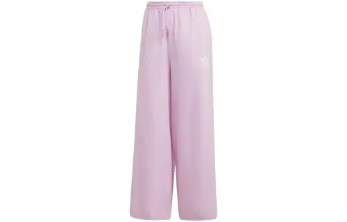 Adidas Originals Casual Pants Women's Pink Moderate Wide Leg Pants