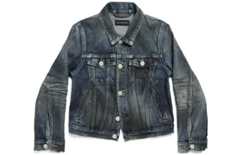 Balenciaga SS23 Denim Jacket Small Size Fit Women's Blue