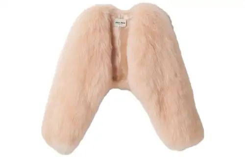MIU MIU Furs Women's Peach Collarless Moderate