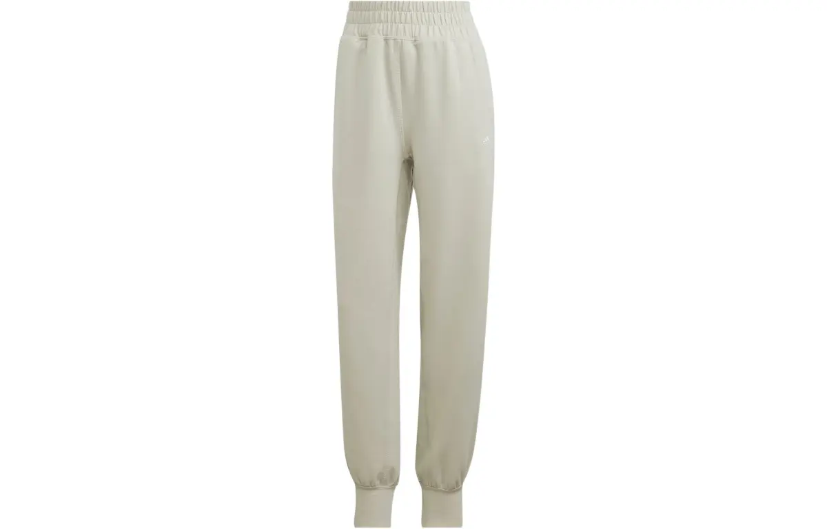 Adidas Knitted Sweatpants Women's White Moderate Cuffed Pants