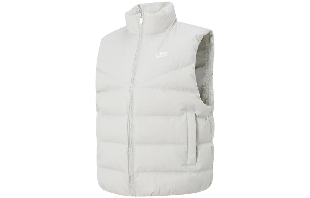 Nike Down Vests Women's White Stand Collar Moderate