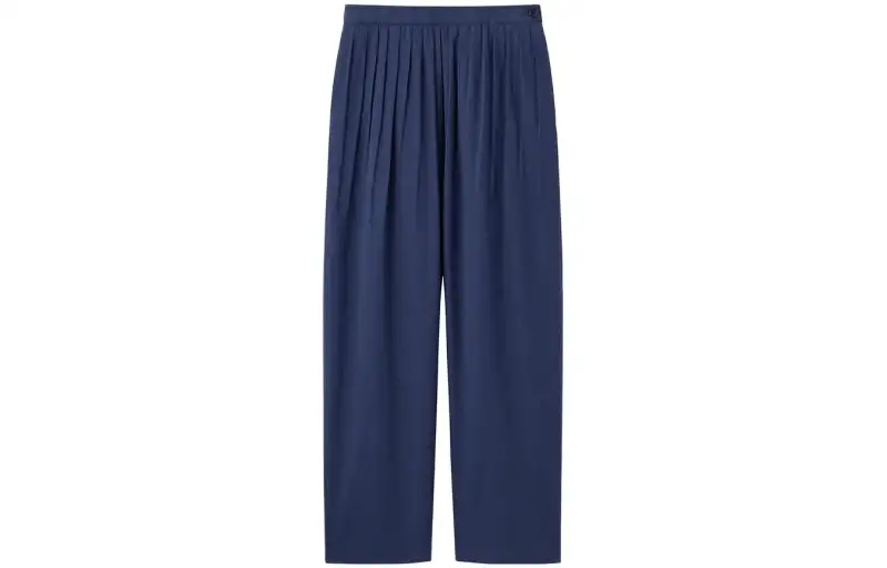 UNIQLO X INES DE LA FRESSANGE UNIQLO X Ines De La Fressange Casual Pants Women's Dark Blue Moderate Wide Leg Pants