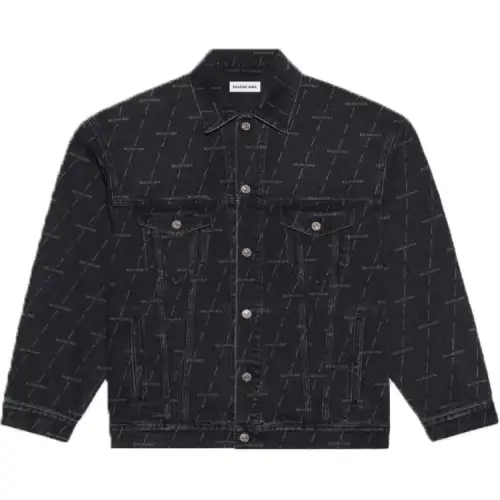 Balenciaga Denim Jacket Fall Women's Black