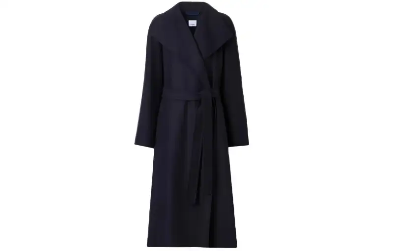 Burberry Velvet Jackets Women's Marine Black Lapel Moderate