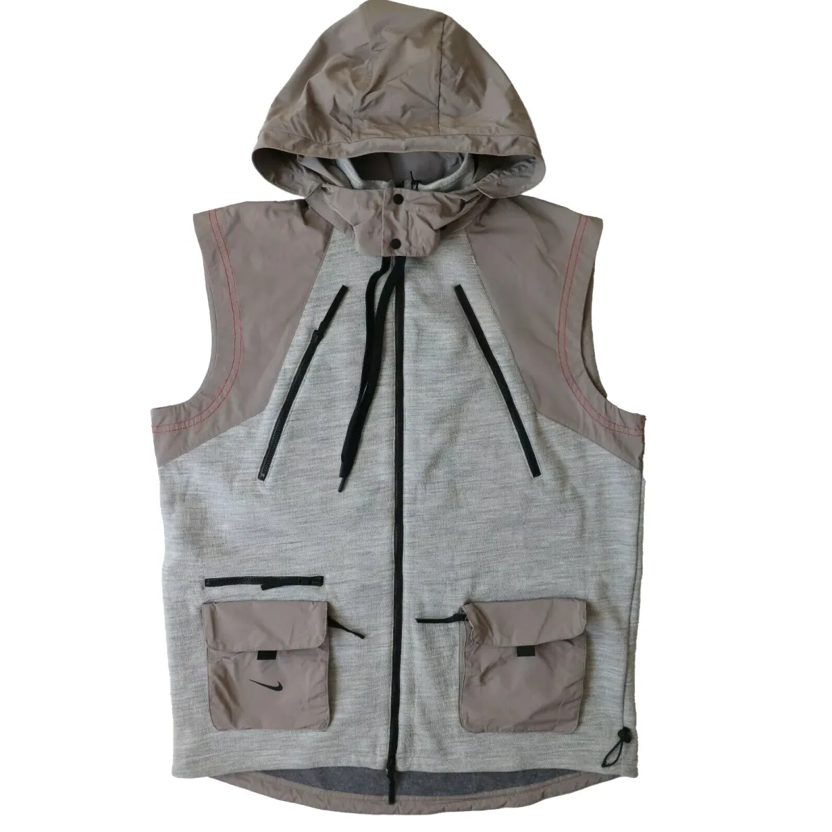 Nike Vests Women's Gray Stand Collar Moderate Other