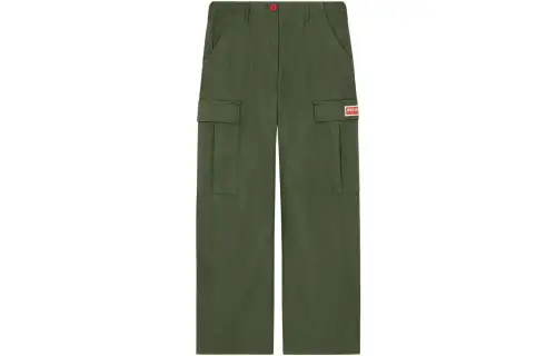 KENZO Logo Patch Straight Leg Cargo Pants