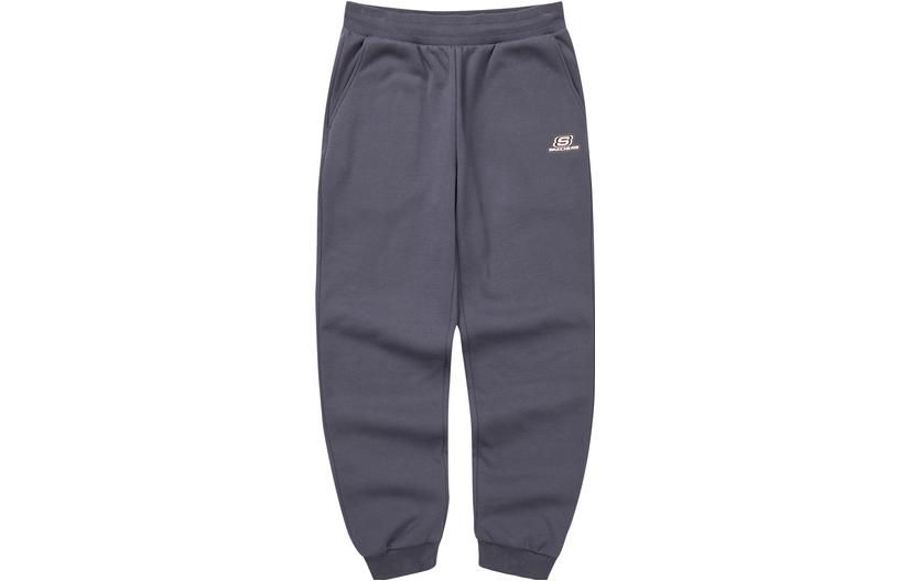 Skechers Colorful Solid Color Logo Print Fleece Lined Elastic Cuff Knitted Sweatpants Women's