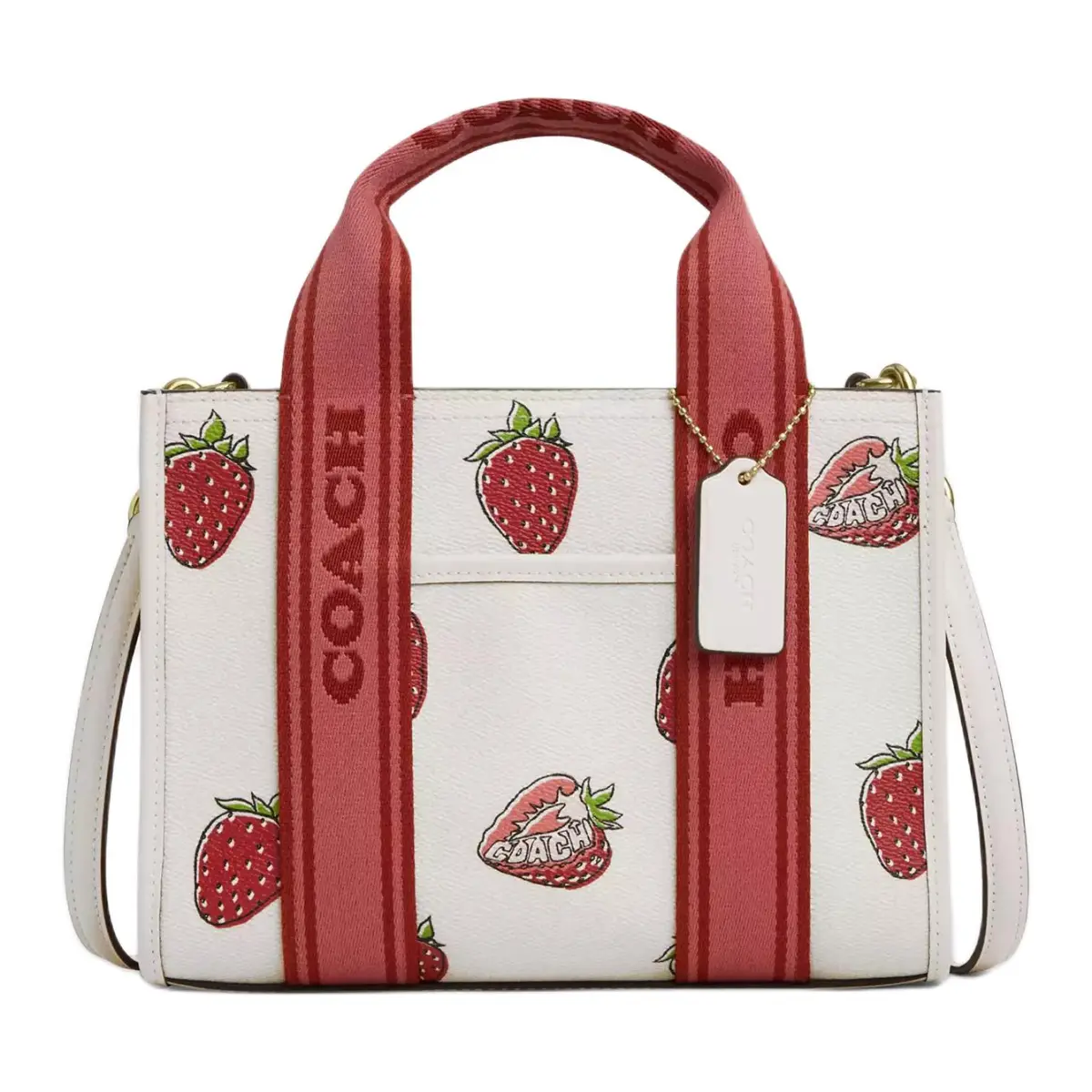 COACH Smith Leather Tote Bag, Shopping Bag, Shoulder Bag, Handbag Medium Women's White