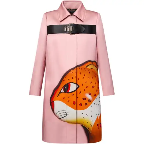 LOUIS VUITTON Leopard Belt Coat