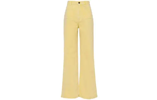 MIU MIU Casual Pants Women's Yellow Moderate Straight Fit Pants