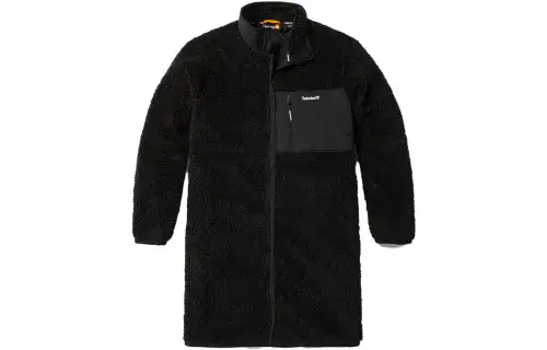 Timberland Velvet Jackets Women's Black Stand Collar Moderate