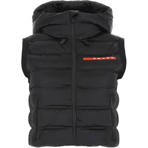 PRADA Down Vests Women's Black Moderate Other
