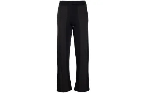 Bottega Veneta Knitted Sweatpants Women's Black Moderate Straight Fit Pants