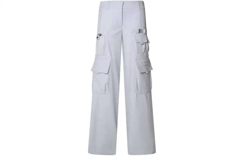 OFF WHITE Casual Pants, Regular Fit Women's White