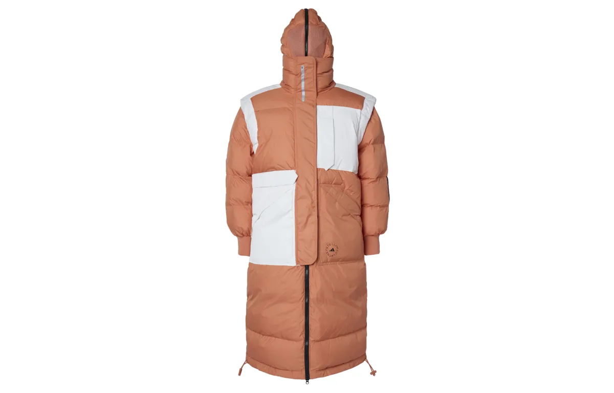 Adidas Puffer Jackets Women's Earth Umber Stand Collar Moderate Other