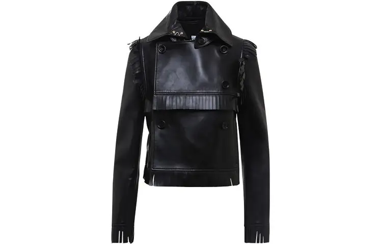 Burberry 2020s Fringed Leather Jacket
