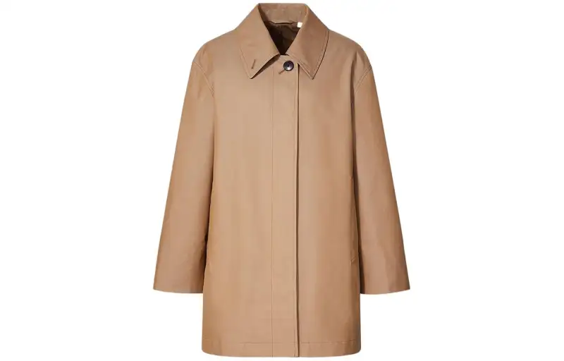 UNIQLO Coats Women's Khaki Lapel Moderate