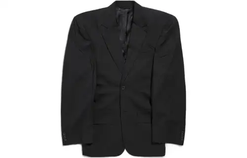 Balenciaga SS24 Business Suit Coat Loose Fit Women's Black