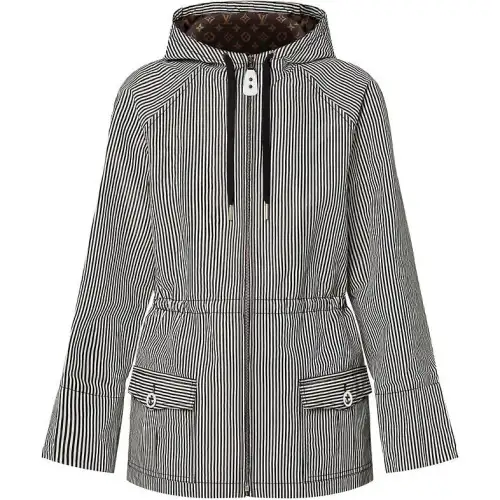 LOUIS VUITTON Striped Hooded Parka