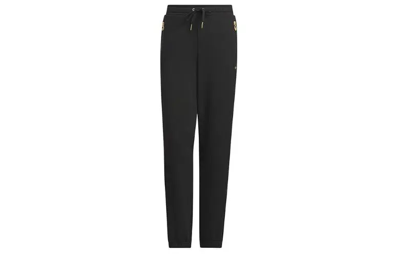 Adidas Originals Knitted Sweatpants Women's Black Moderate Cuffed Pants
