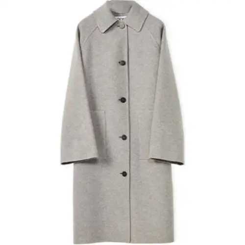 LOEWE Coats Women's Gray Lapel Moderate